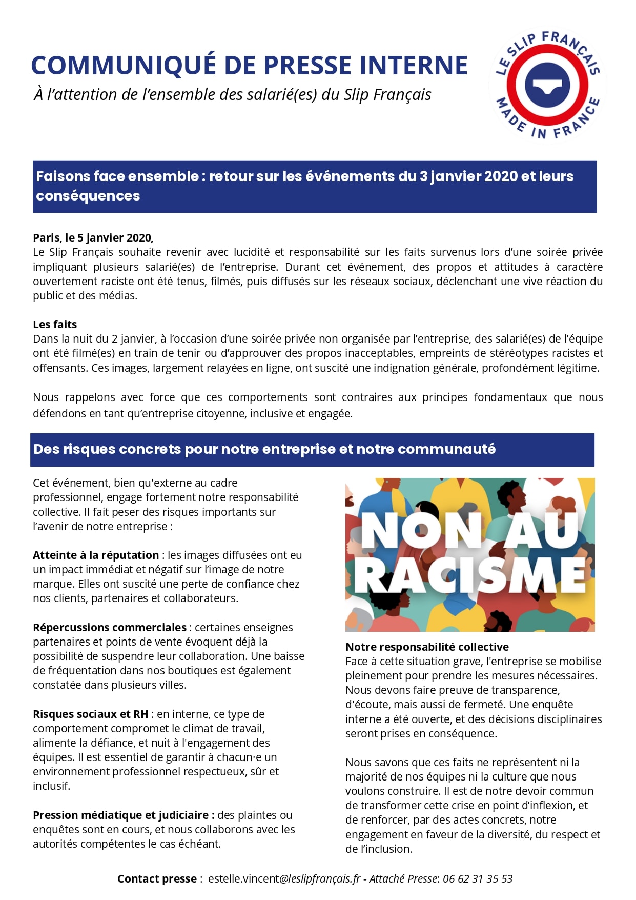 Communiqué de presse